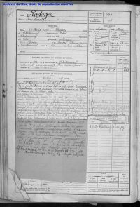 Fiche militaire Marcel Raduget